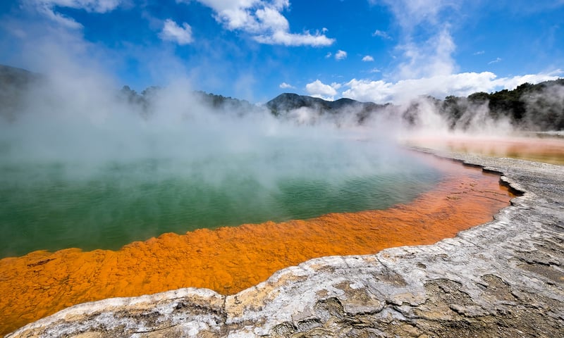 Rotorua is the North Island’s geothermal hotspot.