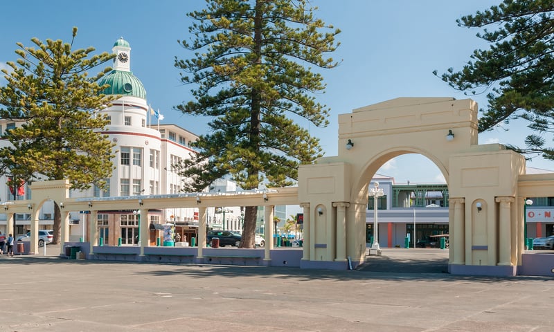 Dock in New Zealand's art deco capital, Napier.
