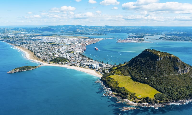 The stunning coastline of Tauranga and Mount Maunganui, New Zealand, Itinerary 1 and 2.