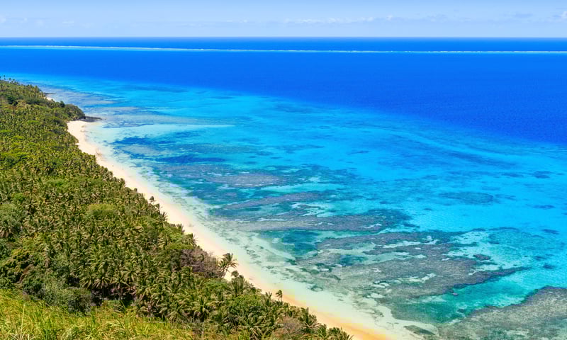 Expect crystal clear waters and Pacific Island culture in Fiji's Dravuni Island.