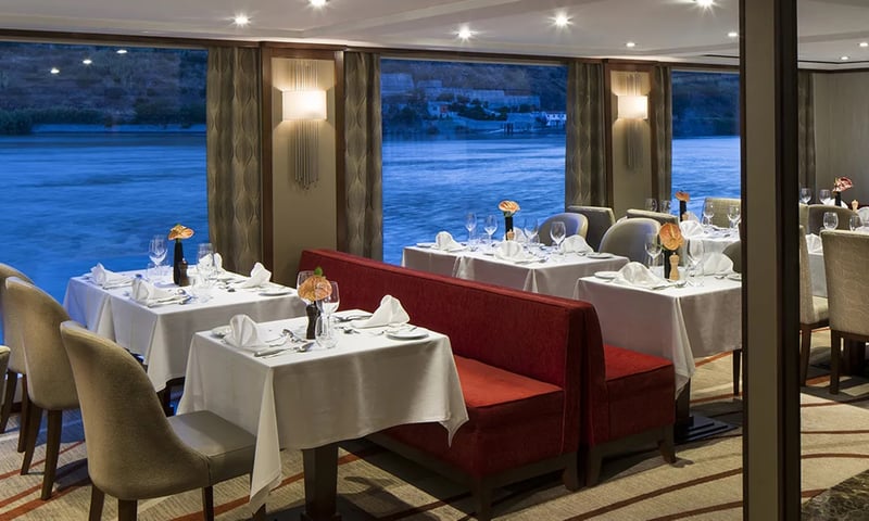 Dine out on your AmaStella or AmaSiena ship.