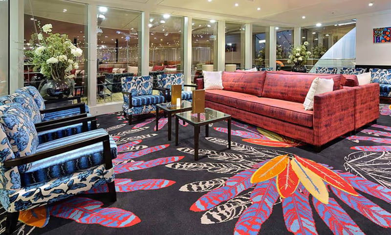 Chill out in the lobby area of your AmaStella or AmaSiena ship.