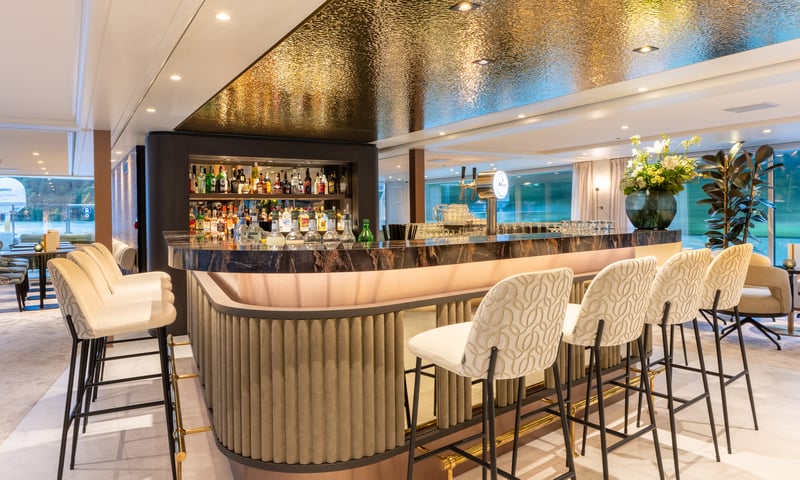 Sip a cocktail with friends at Panorama Bar onboard Amadeus Amara (August 2027 departure).