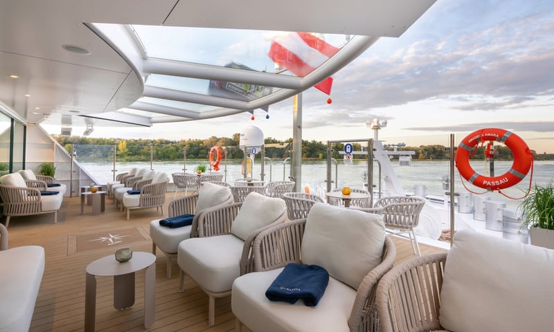 Watch the world cruise by from the River Terrace onboard Amadeus Amara (August 2027 departure).