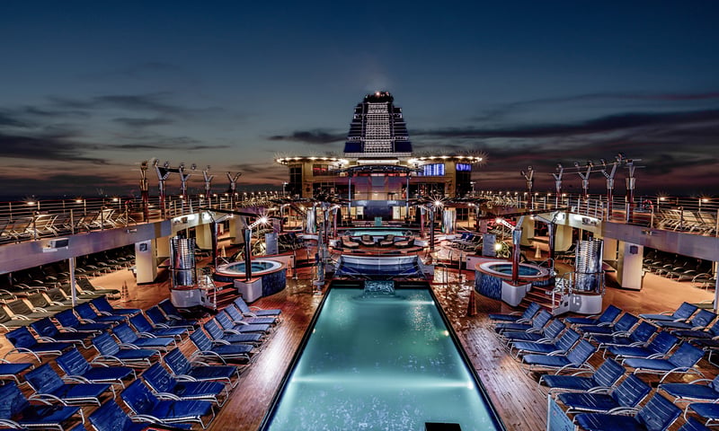 Unwind on the pool deck aboard the Celebrity Millennium.