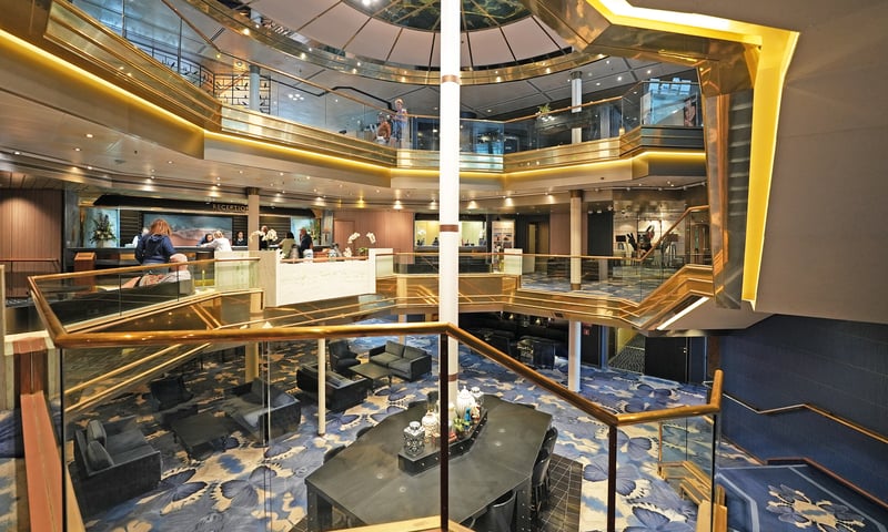 The Atrium onboard Celestyal Journey.
