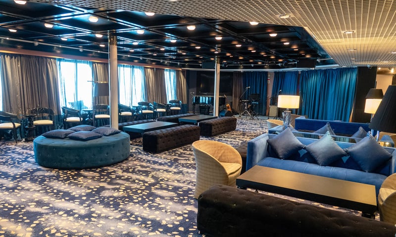 Socialise and relax at Blue Bar onboard Celestyal Journey.