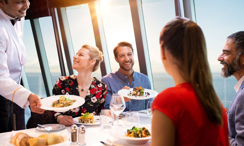 Dine on mouthwatering international cuisine, Costa Diadema.