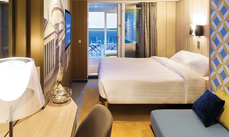 Enjoy uninterrupted Mediterranean sea views with a balcony upgrade, charges apply, Itinerary 1.