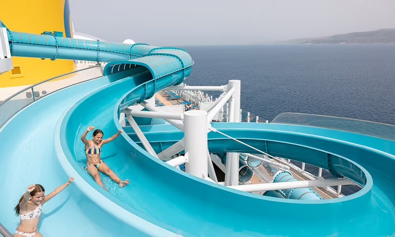 Experience onboard fun for all generations including an aqua park, musicals and more, Itinerary 1.