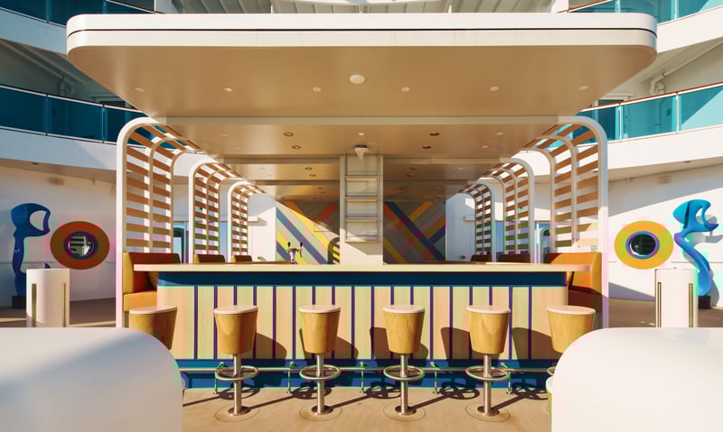 Unwind at the Infinity Terrace Bar onboard Costa Toscana.