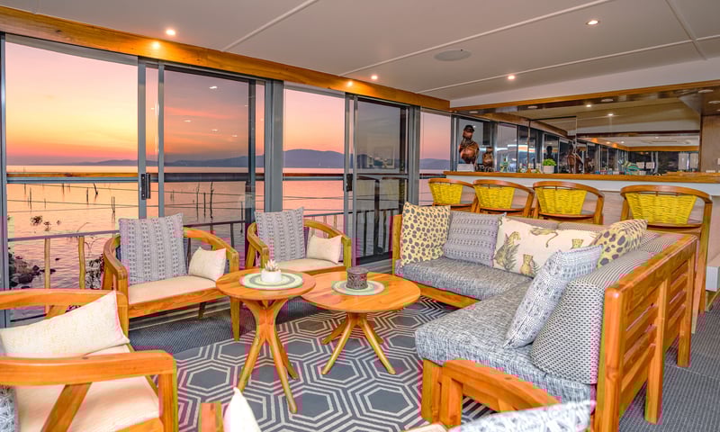 Bar area aboard RV Zimbabwean Dream (select departure dates).