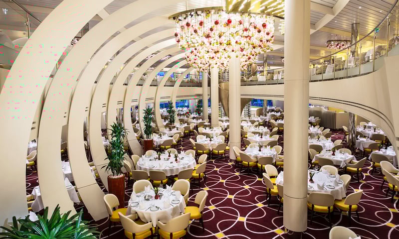 Experience Holland America's world-class cuisine at The Dining Room, Itinerary 1.