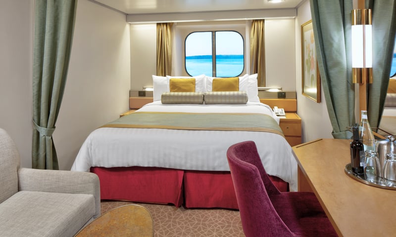 Sleep in the comfort of an upgraded Ocean View stateroom, charges apply.