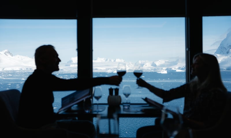 Spend special moments at sea in the Lindstrom Restaurant. (Charges may apply)