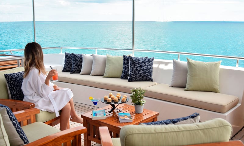 Unwind onboard and share tales of your day’s discoveries with fellow guests.