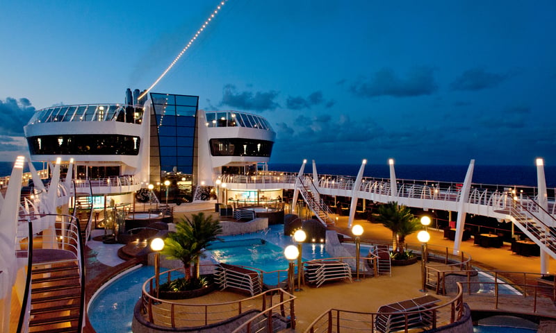 Take a refreshing dip in the pool aboard the MSC Divina ship (Itinerary 2 - 2027 dates).