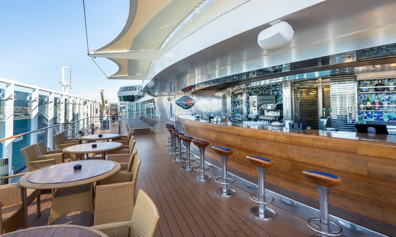 Treat yourself to refreshment at the Gaudi Bar aboard your MSC cruise ship, charges apply.