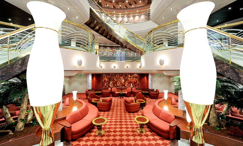 The stunning Atrium onboard the MSC Magnifica.