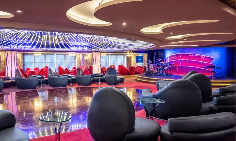 Enjoy a change of pace in the Aft Lounge aboard MSC Splendida.