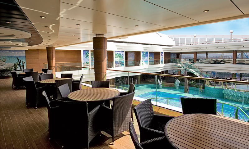 L'Equatore indoor pool bar onboard the MSC Splendida.