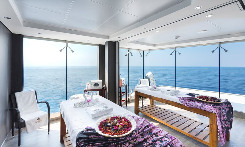 Indulge at Aurea Spa during your voyage, charges apply.