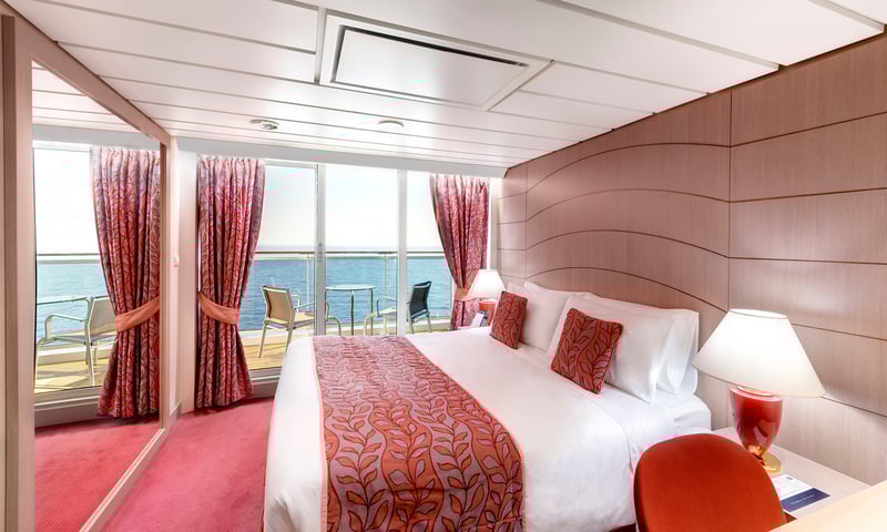 Treat yourself to an upgraded Balcony Cabin aboard your MSC cruise ship, charges apply.