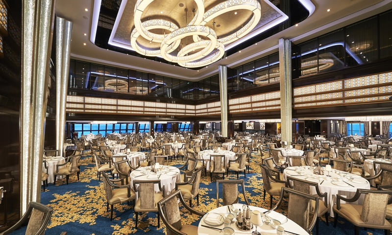 The Manhattan Room is a complimentary dining area  resembling a New York City supper club.