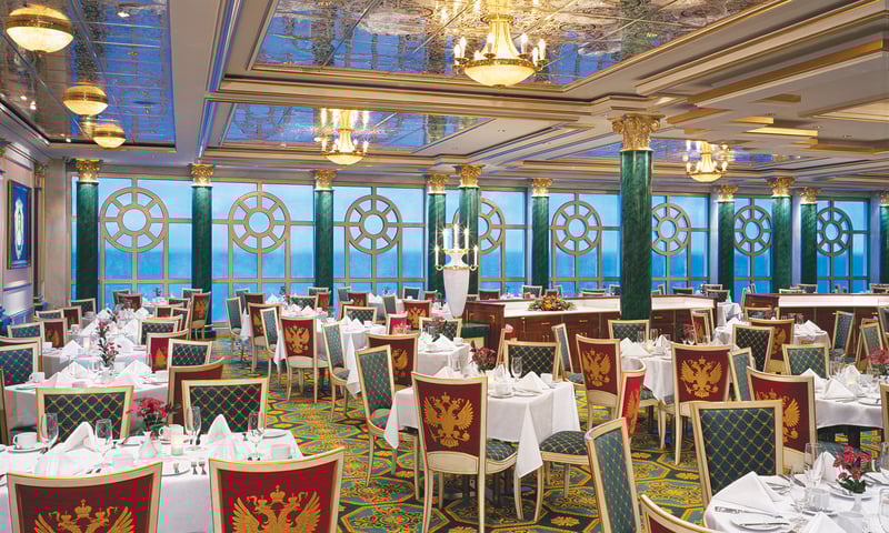 Tsar's Palace Restaurant onboard Norwegian Cruise Line's Norwegian Jewel.