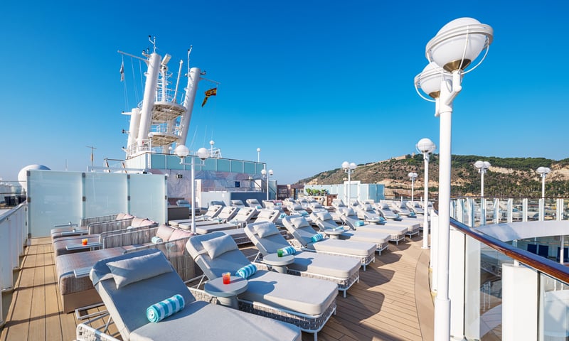 Vibe Beach Club is an adults-only retreat on NCL's Norwegian Jewel (extra charges apply).