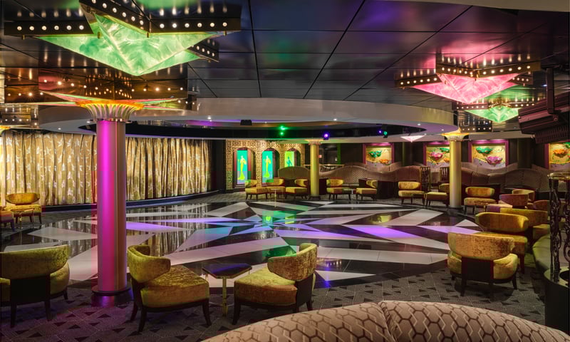 Mardi Gras Lounge onboard NCL's Pride of America.