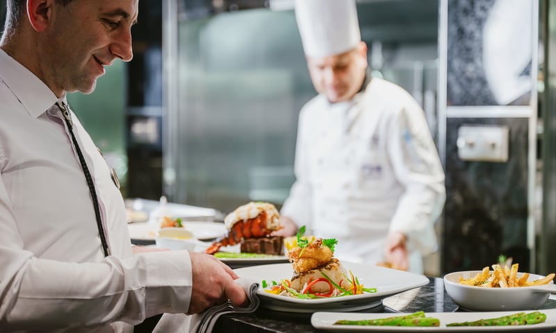 Treat yourself at an onboard speciality restaurant, Sapphire Princess, charges apply.