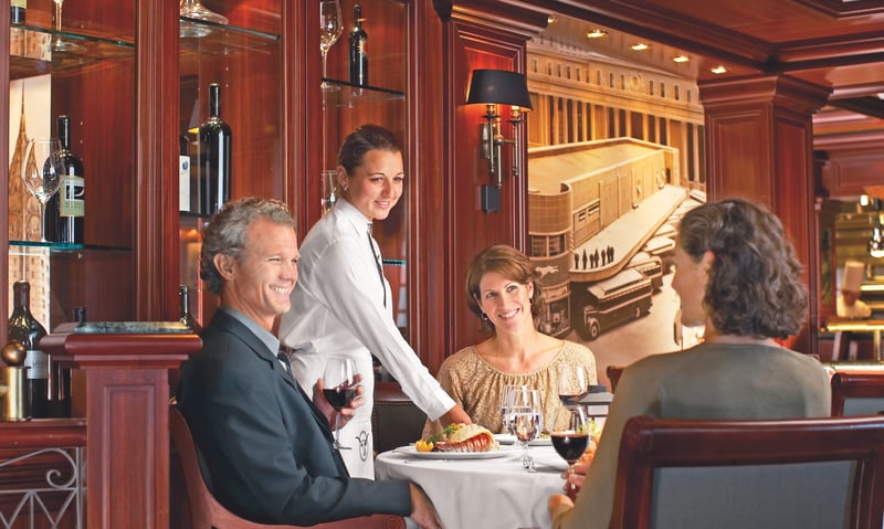 Enjoy a meal onboard the Emerald Princess (Itinerary 2).