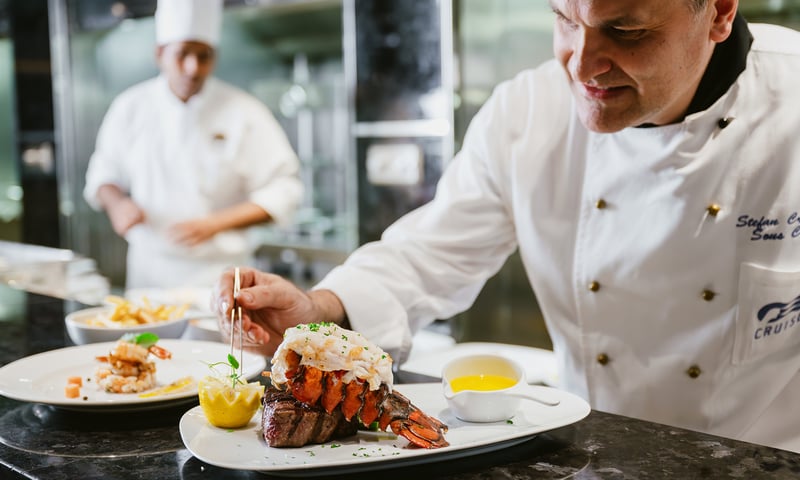 Indulge in world-class dining aboard Enchanted Princess.