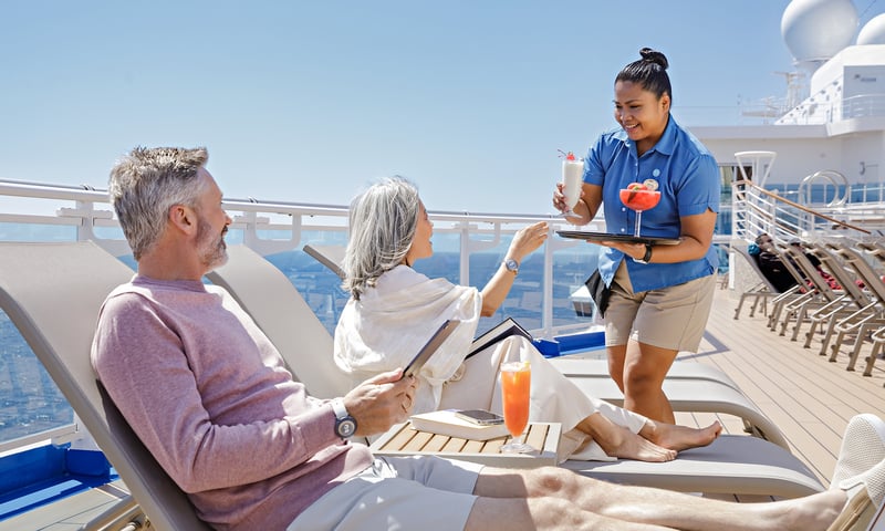 Spend sea days soaking up the sun poolside.