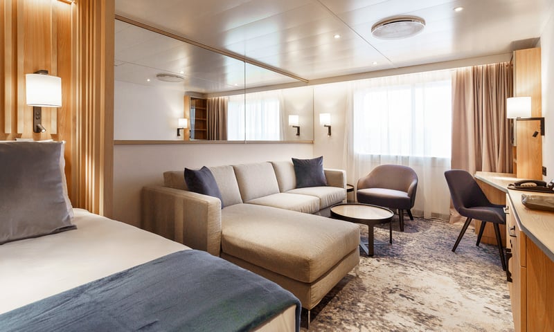 Enjoy the comforts of an Explorer Suite onboard Quark Expeditions' Ultramarine.