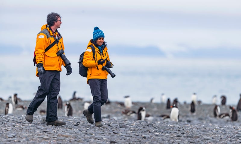 Hike in the polar regions of Antarctica.