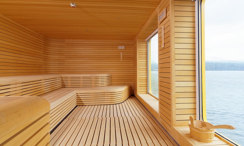 Unwind in the warmth of the sauna onboard Quark Expeditions' Ultramarine.