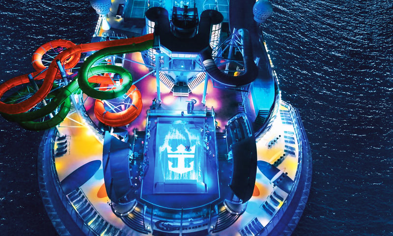 The Liberty of the Seas boasts water parks, sports areas, dining and bar areas, plus entertainment.