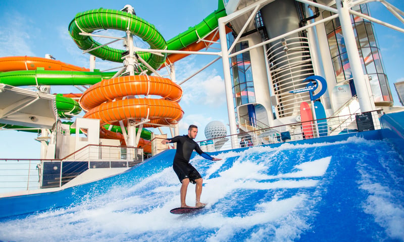 The Perfect Storm on Liberty of the Seas features two high-speed, dual-racing water slides.