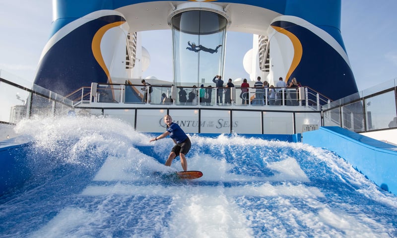 Relax or enjoy thrills like the Flow Rider on board Quantum of the Seas.
