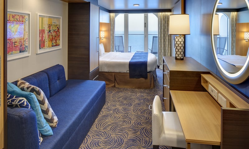 Upgrade to a spacious Balcony cabin onboard Spectrum of the Seas.