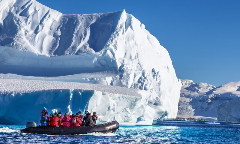 Enjoy guided Zodiac cruises with the expedition team in Antarctica, South Georgia and the Falklands.