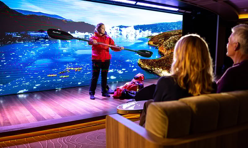 Learn more about your destinations in the onboard Discovery Center, Seabourn Venture.