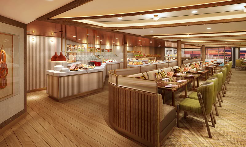 Dining on Seabourn Pursuit means access to luxurious restaurants like The Colonnade.