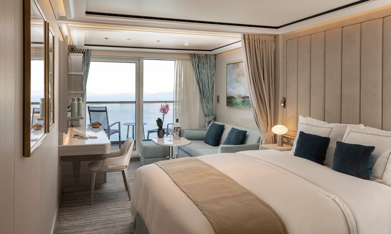 Unwind in a Silversea's veranda suite with 24-hour butler service and well-stocked mini-bar.