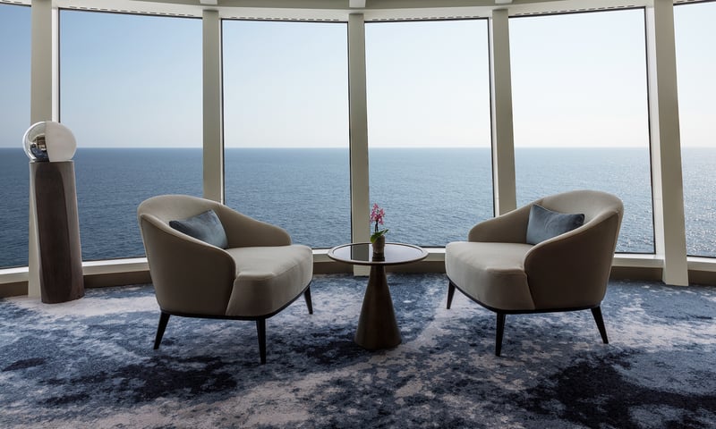 Relax in the Observation Lounge onboard Silversea's Silver Ray.