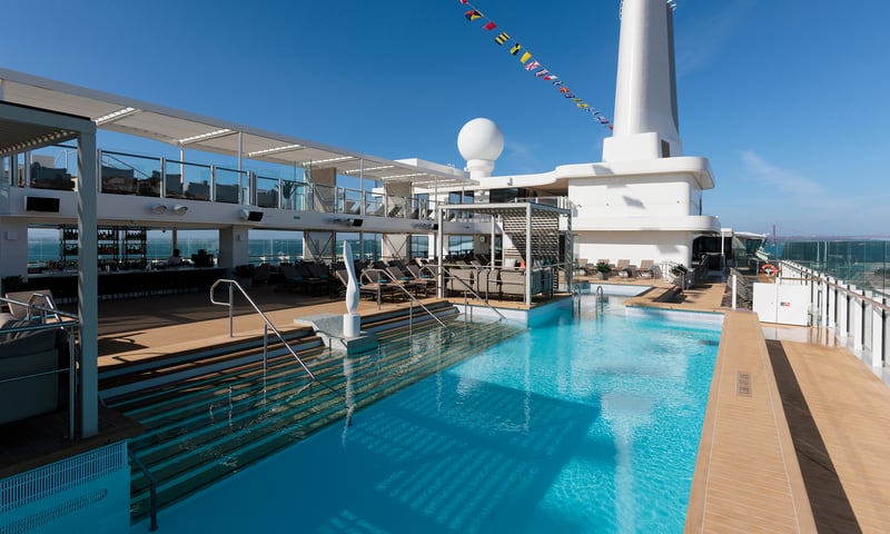 The Pool Deck on Silversea's Silver Ray.
