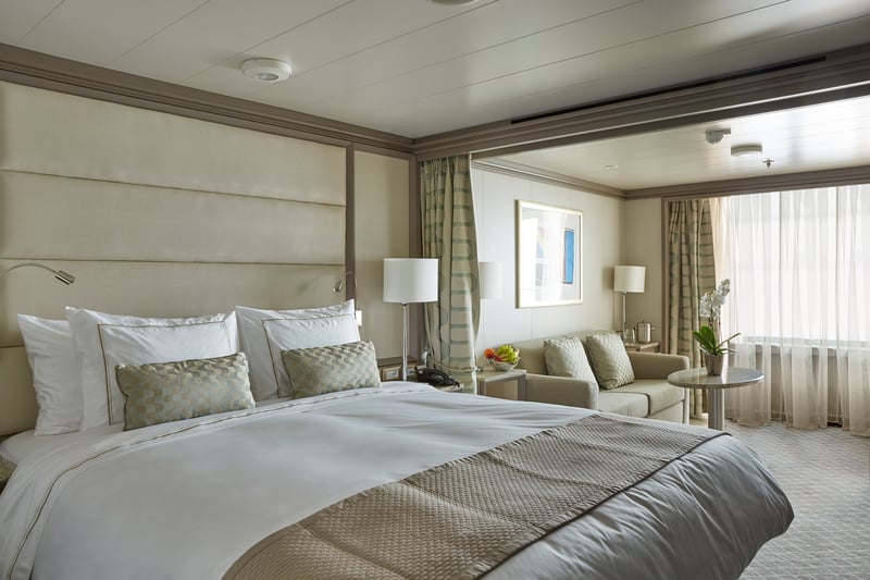 Unwind in your Vista Suite aboard the Silver Muse.