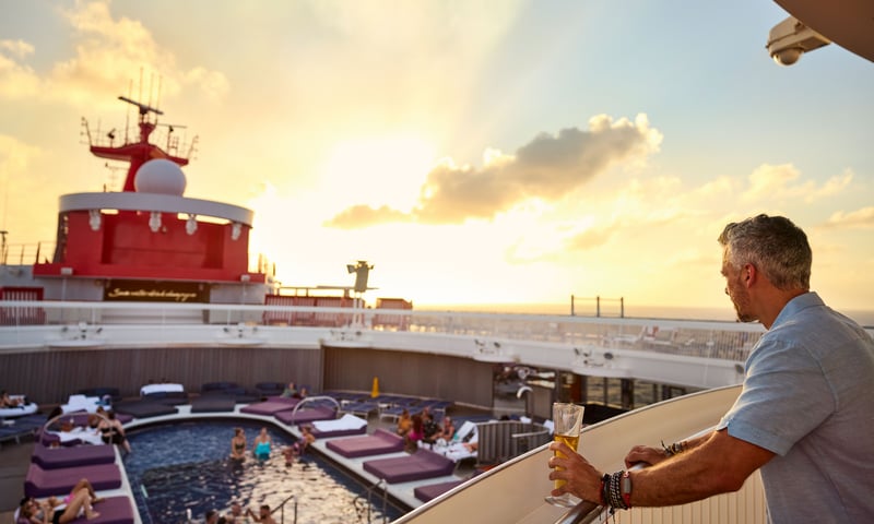 Check out the stunning Mediterranean views aboard the Scarlet Lady.